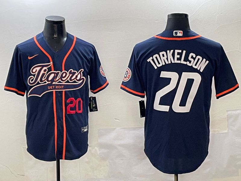 Men Detroit Tigers #20 Torkelson Blue Jointly Name 2025 Nike MLB Jersey style 3->detroit tigers->MLB Jersey